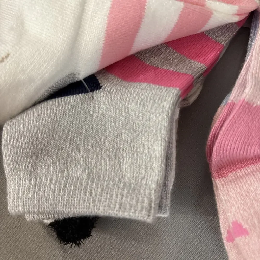 Cat & Jack Girls Low-Cut Socks 6 Pairs Pastel Neutral Animals Sz 4T-5T 8-11 New